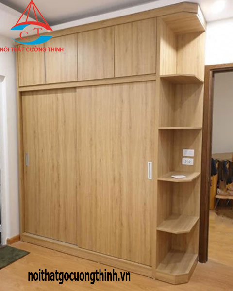 Mẫu tủ quần áo cửa lùa gỗ công nghiệp hiện đại