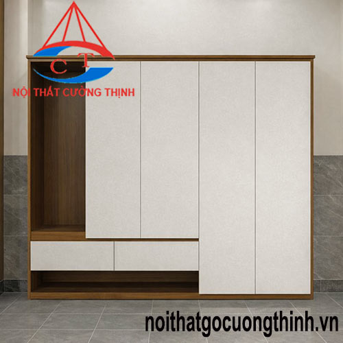 Mẫu tủ giày đẹp gỗ công nghiệp hiện đại