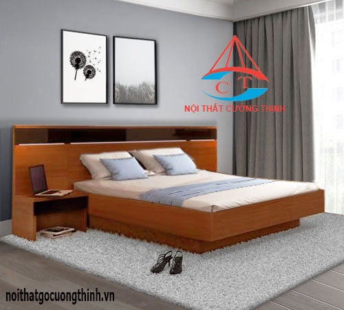 Mẫu giường hộp 1m8 bằng gỗ đẹp hiện đại