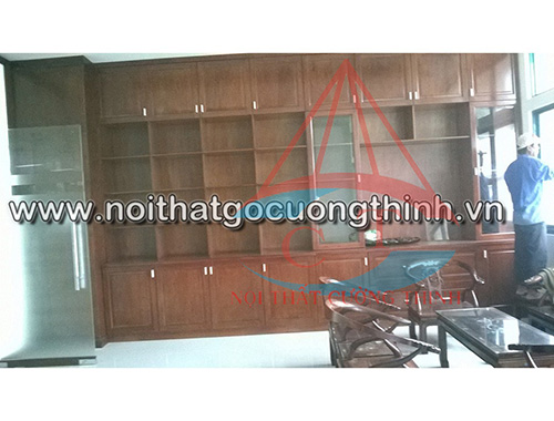 Tủ đựng hồ sơ gỗ Xoan đào nâu tự nhiên
