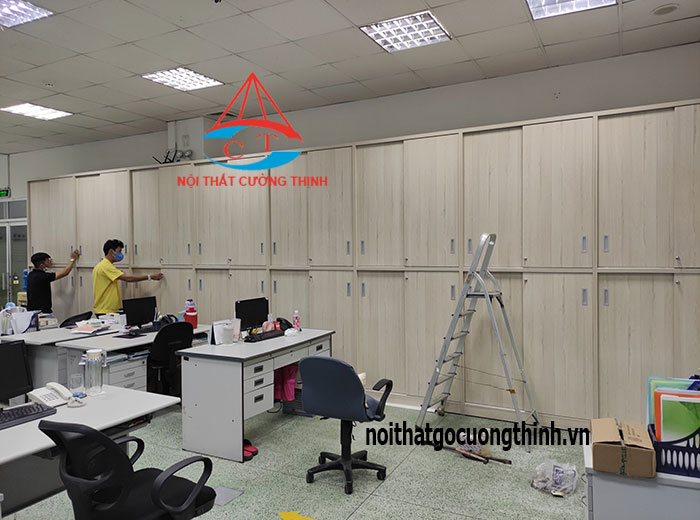 Tủ hồ sơ văn phòng công ty tại TPHCM chất liệu gỗ công nghiệp MDF