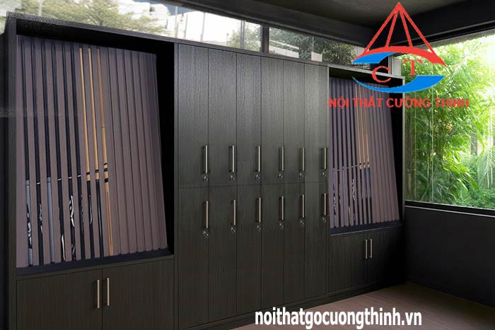 Tủ kệ để gậy bi a cho câu lạc bộ giá xưởng 