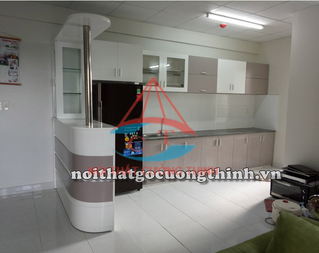 Tủ bếp gỗ công nghiệp hiện đại mẫu đẹp