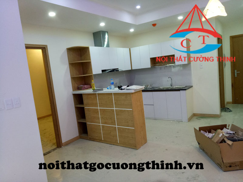 Mẫu tủ bếp gỗ công nghiệp hiện đại kiểu đẹp