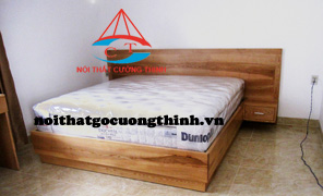 Giường gỗ Sồi hiện đại mẫu đẹp