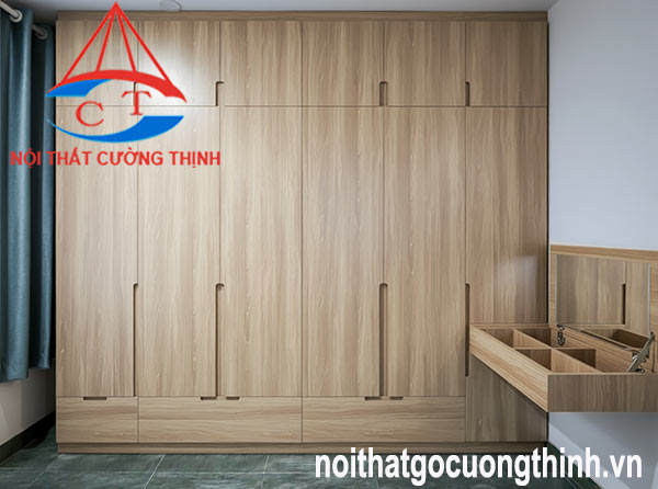 Mẫu tủ quần áo đẹp gỗ công nghiệp hiện đại