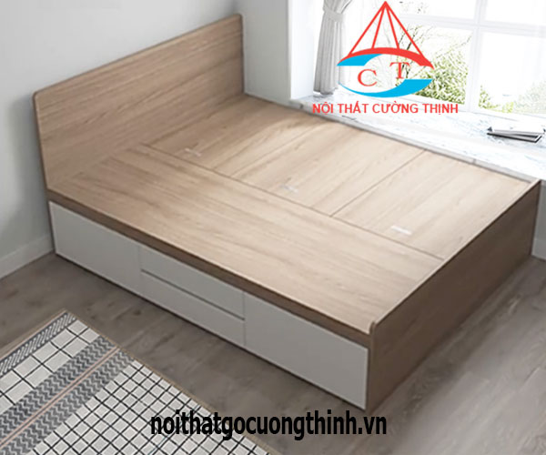 Giường gỗ công nghiệp 1m4 có ngăn kéo đẹp