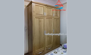TỦ QUẦN ÁO GỖ TỰ NHIÊN THIẾT KẾ ĐẸP