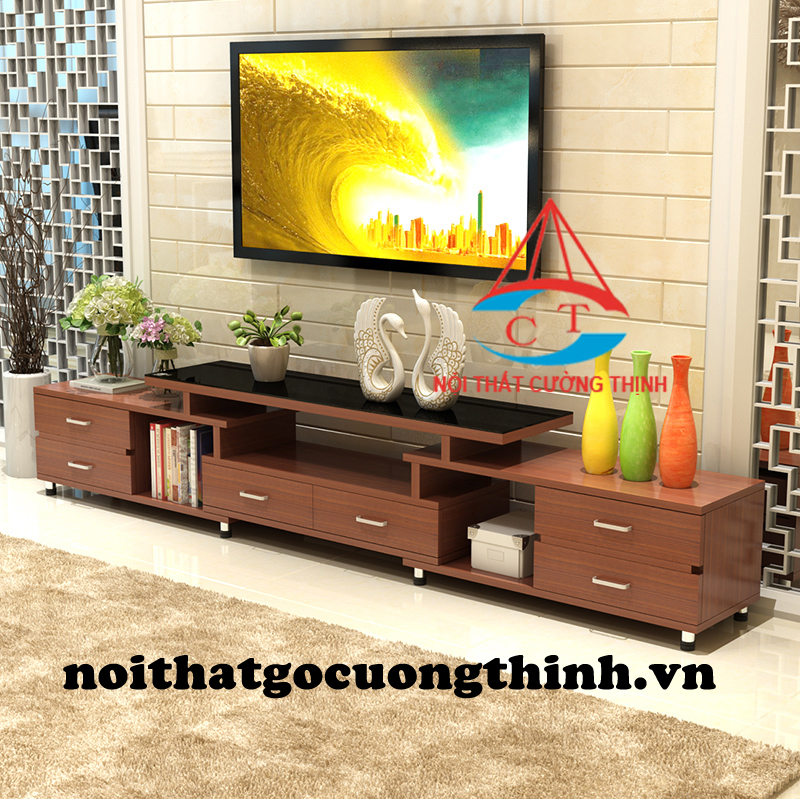 Kệ tivi gỗ công nghiệp, nhà phố đường Lò Lu Quận 9