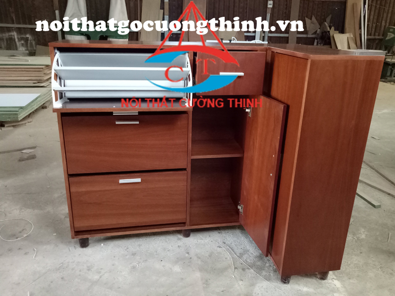 Tủ để giày gỗ đẹp rẻ bền thông minh tiết kiệm diện tích