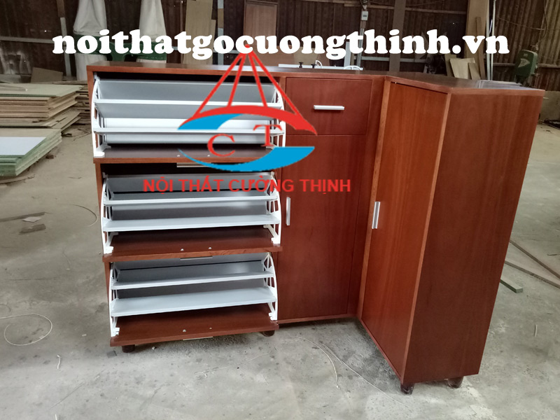 Tủ giày đẹp đa chức năng rẻ bền thông minh gỗ công nghiệp
