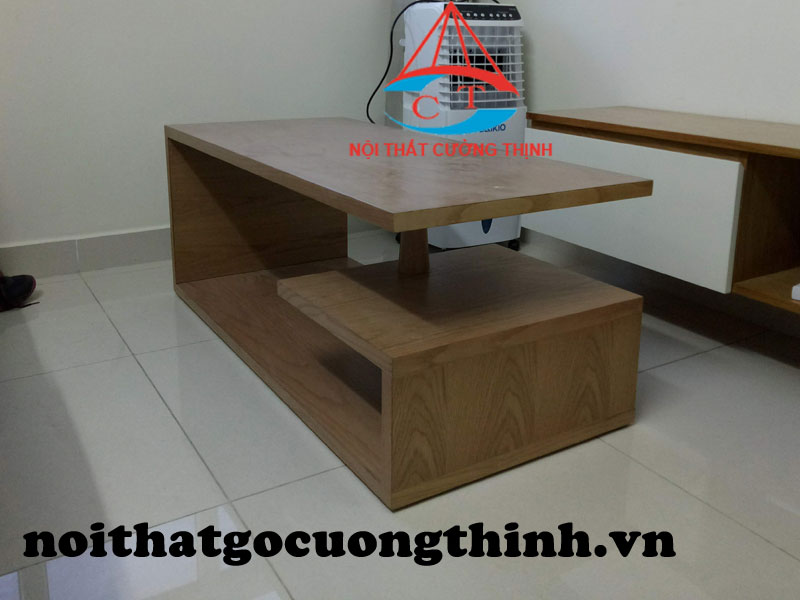 Bàn sofa gỗ Veneer Sồi thiết kế và đóng rất độc đáo