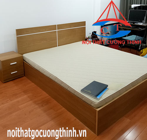 Mẫu giường gỗ công nghiệp 1m8 đơn giản