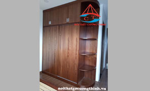 Tủ Quần Áo Cao Áp Trần Cửa Lùa
