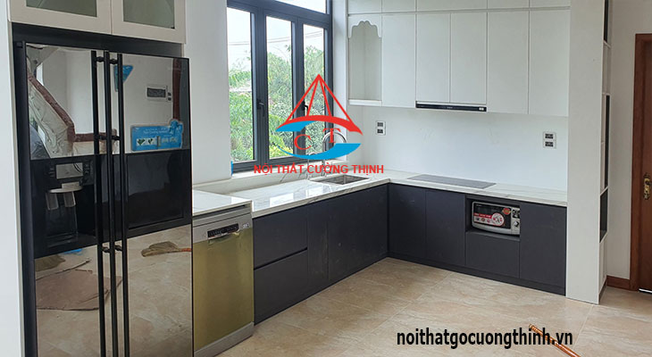 Mẫu tủ bếp chữ L đơn giản đẹp và hiện đại