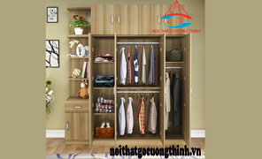 TỦ QUẦN ÁO GỖ CÔNG NGHIỆP HMR 4 CÁNH