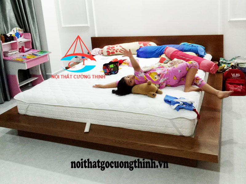 Giường gỗ công nghiệp kiểu Nhật đẹp bền giá rẻ