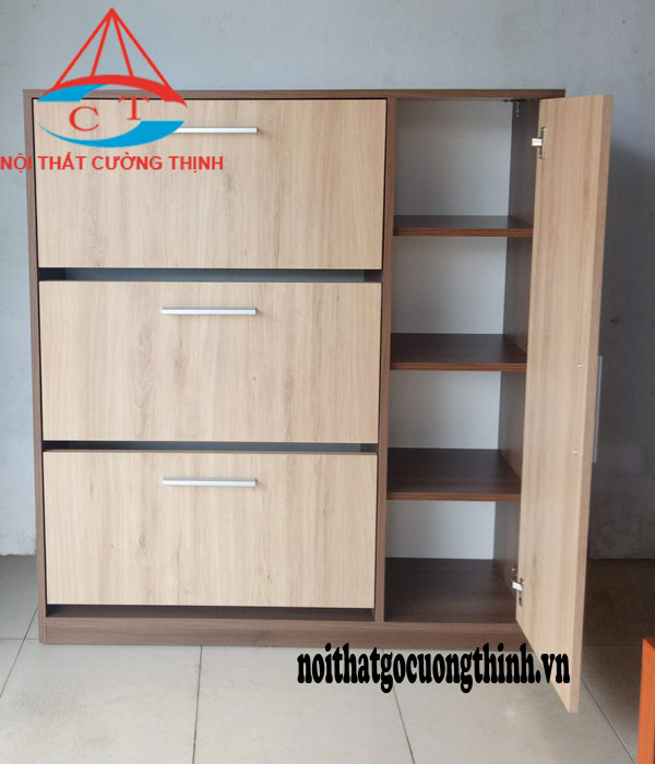 Tủ đựng giầy 3 tầng có ngăn nón bảo hiểm tại tphcm