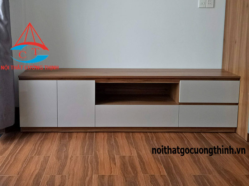 Kệ tivi gỗ công nghiệp chống ẩm đơn giản mẫu đẹp