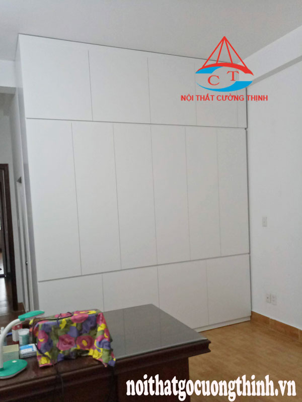 Tủ đựng hồ sơ tài liệu bằng gỗ MDF màu trắng cho văn phòng