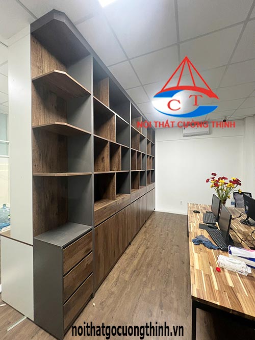 Tủ kệ gỗ công nghiệp nhiều ngăn để hồ sơ tài liệu văn phòng chuyên nghiệp