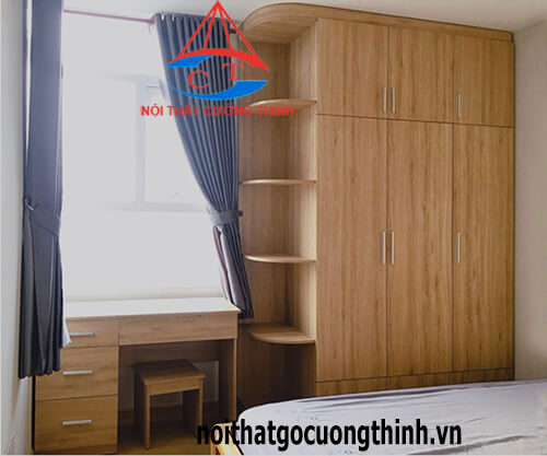 Bộ tủ đựng quần áo kết hợp bàn trang điểm thông minh