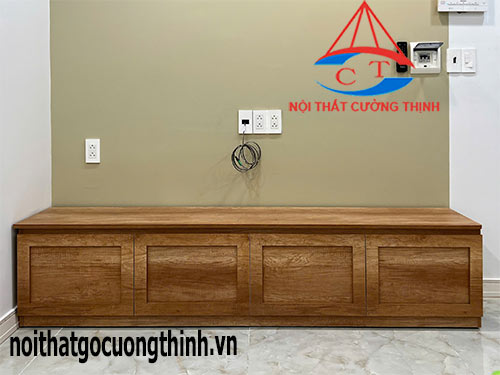 Mẫu kệ tủ tivi phòng khách nhỏ gọn đơn giản gỗ MDF hiện đại