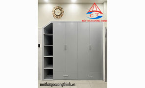 Tủ kệ quần áo âm tường gầm cầu thang