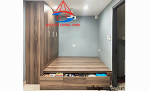 Giường phản có ngăn kéo Kết hợp Tủ