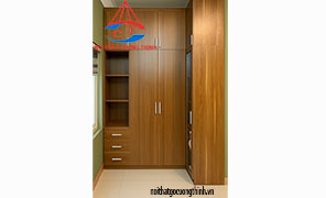 Tủ quần áo góc L vuông kịch trần 3m tối ưu 