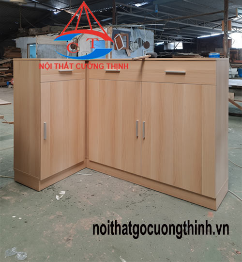 Tủ đựng giày dép đẹp bằng gỗ công nghiệp MDF chống ẩm theo yêu cầu