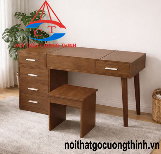 Mẫu bàn trang điểm gỗ hiện đại đa năng thông minh