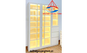 Tủ Trưng Bày Túi Xách Cánh Kính Led Hiện Đại