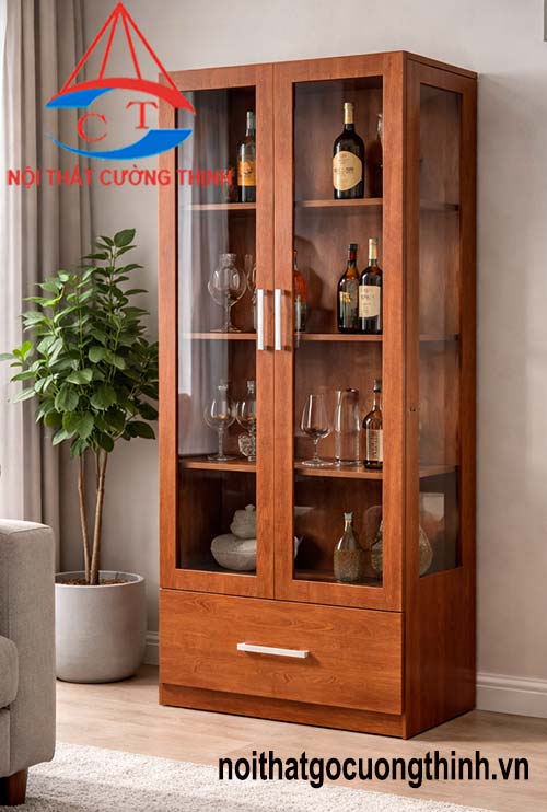Tủ Để Rượu Gỗ Công Nghiệp Thiết Kế Theo Yêu Cầu TP.HCM 