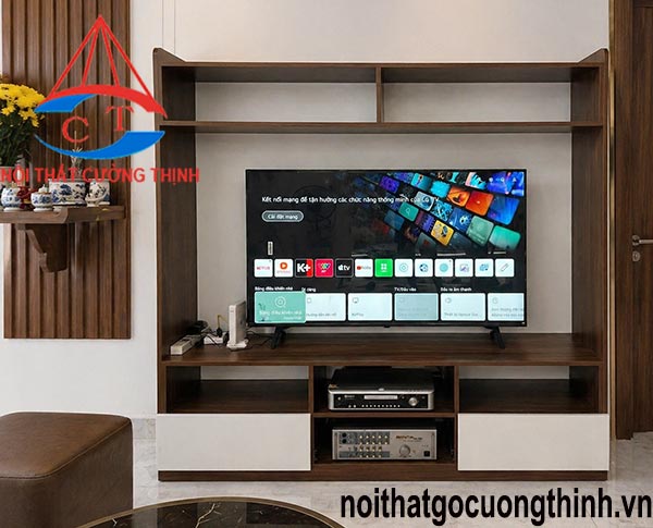 Tủ Kệ Tivi Phòng Khách Gỗ Công Nghiệp Thiết Kế  Đóng  Theo Yêu Cầu