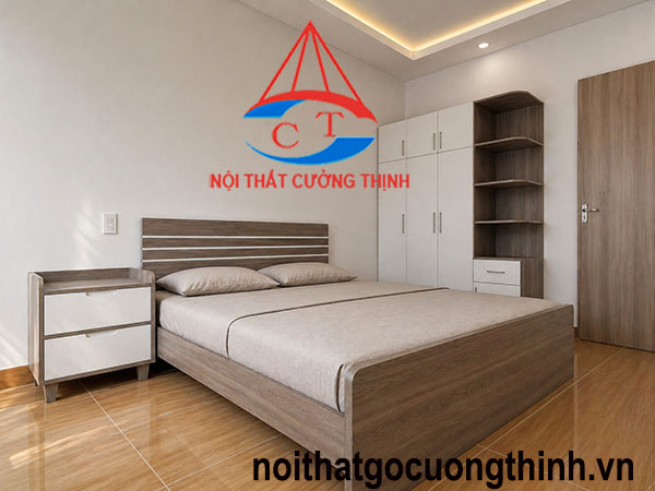 Bộ Decor Nội thất Phòng Ngủ Gỗ công nghiệp Tối giản Đẹp