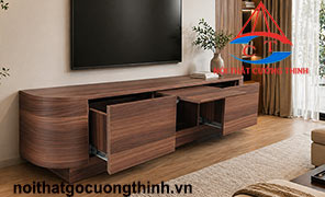 Kệ Tivi Gỗ Công Nghiệp Bo Cong Hiện Đại 