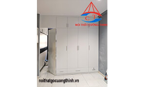 Tủ Quần Áo 2 Mặt Ngăn Phòng Gỗ MDF Đẹp