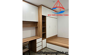 Giường Tủ liền Bàn Làm việc Kết hợp Sang trọng