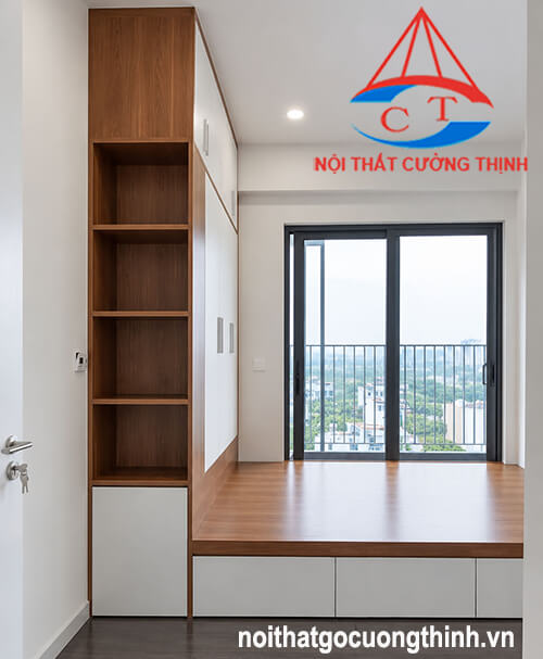 Giường liền tủ đóng theo kích thước phòng ngủ đẹp bền giá xưởng