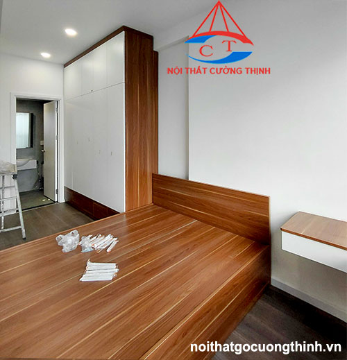 Mẫu bộ phòng ngủ giường tủ quần áo và bàn đóng theo yêu cầu bền đẹp giá xưởng