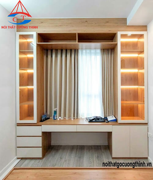 Bàn Làm Việc Kết Hợp Giá Sách, Tủ Trưng Bày Đóng Theo Yêu Cầu