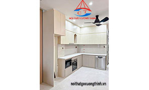 Mẫu Tủ Bếp Nhựa Phủ Laminate Hiện Đại